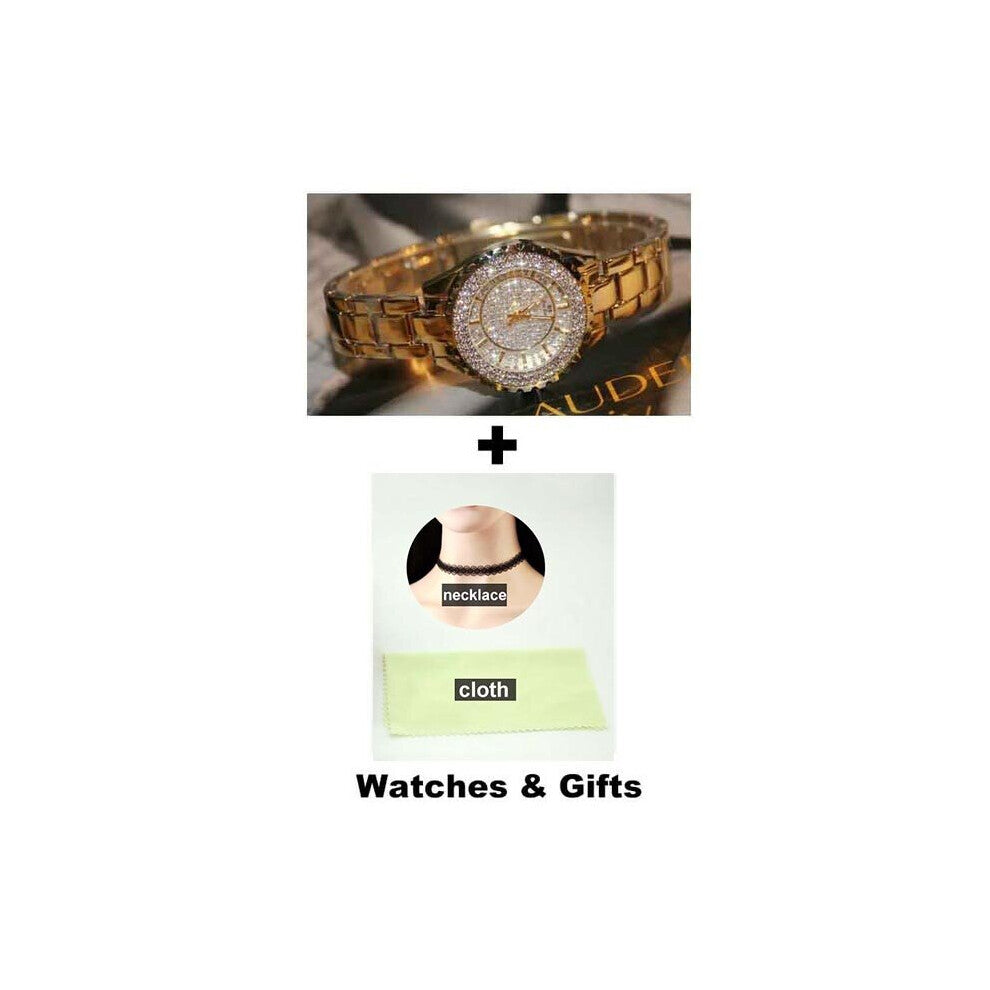 Women Bracelet Watches Rhinestone Wristwatch Ladies Crystal Dress Quartz Watch Clock Montre Femme