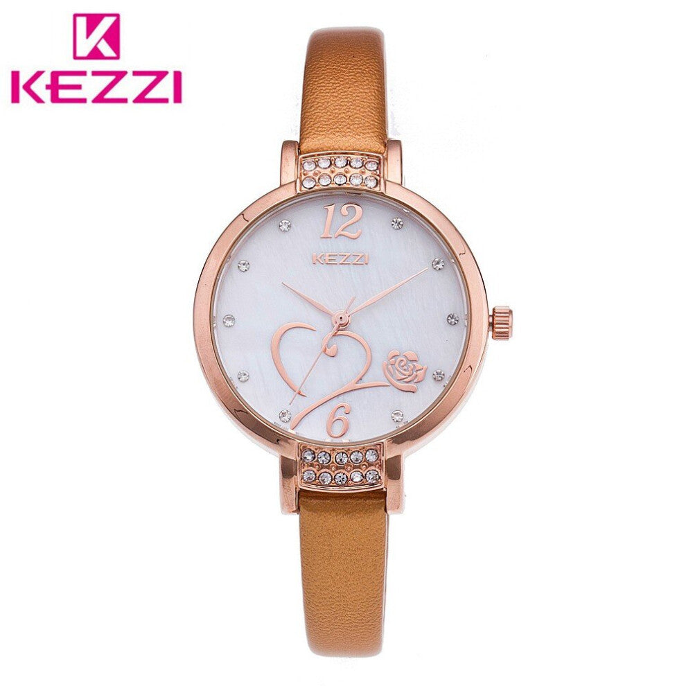 NO.2-7264 Women Bracelet Watch Flower Dial Quartz Watches Clock