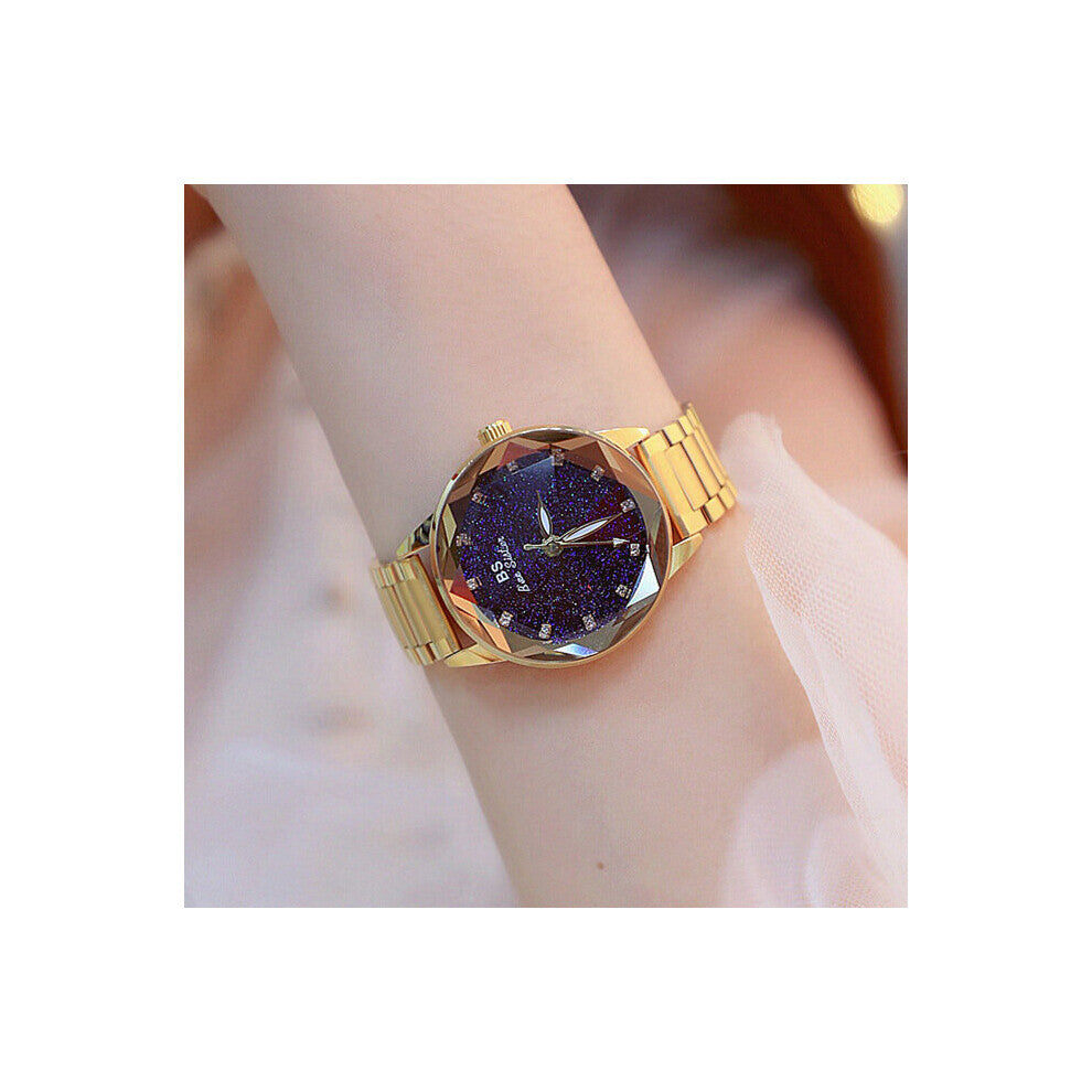 Women Diamond Watch Starry Square Dial Bracelet Watches Set Ladies Leather Band Quartz Wristwatch Female Clock