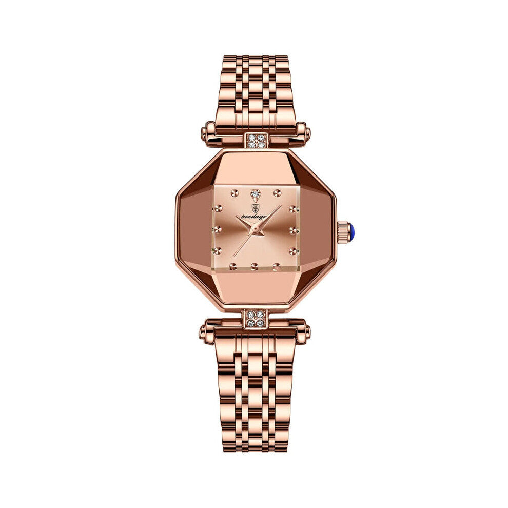 Women Quartz Watch Leather Steel Watch Rhinestone Ladies Bracelet Watch Casual Wristwatch Clock Relogio Feminino