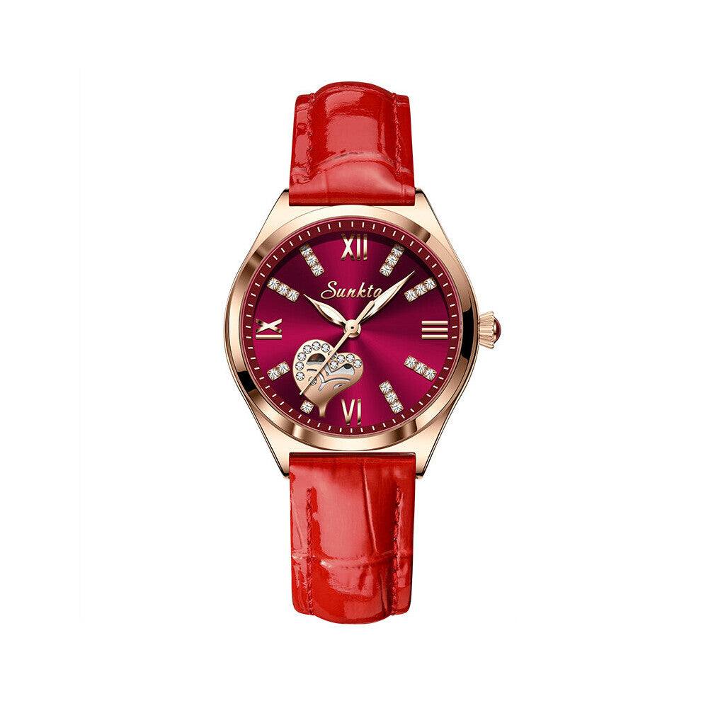 SUNKTA Watch Women Watches Ladies Creative Leather Women Bracelet Watches Female Waterproof Clock Relogio Feminino
