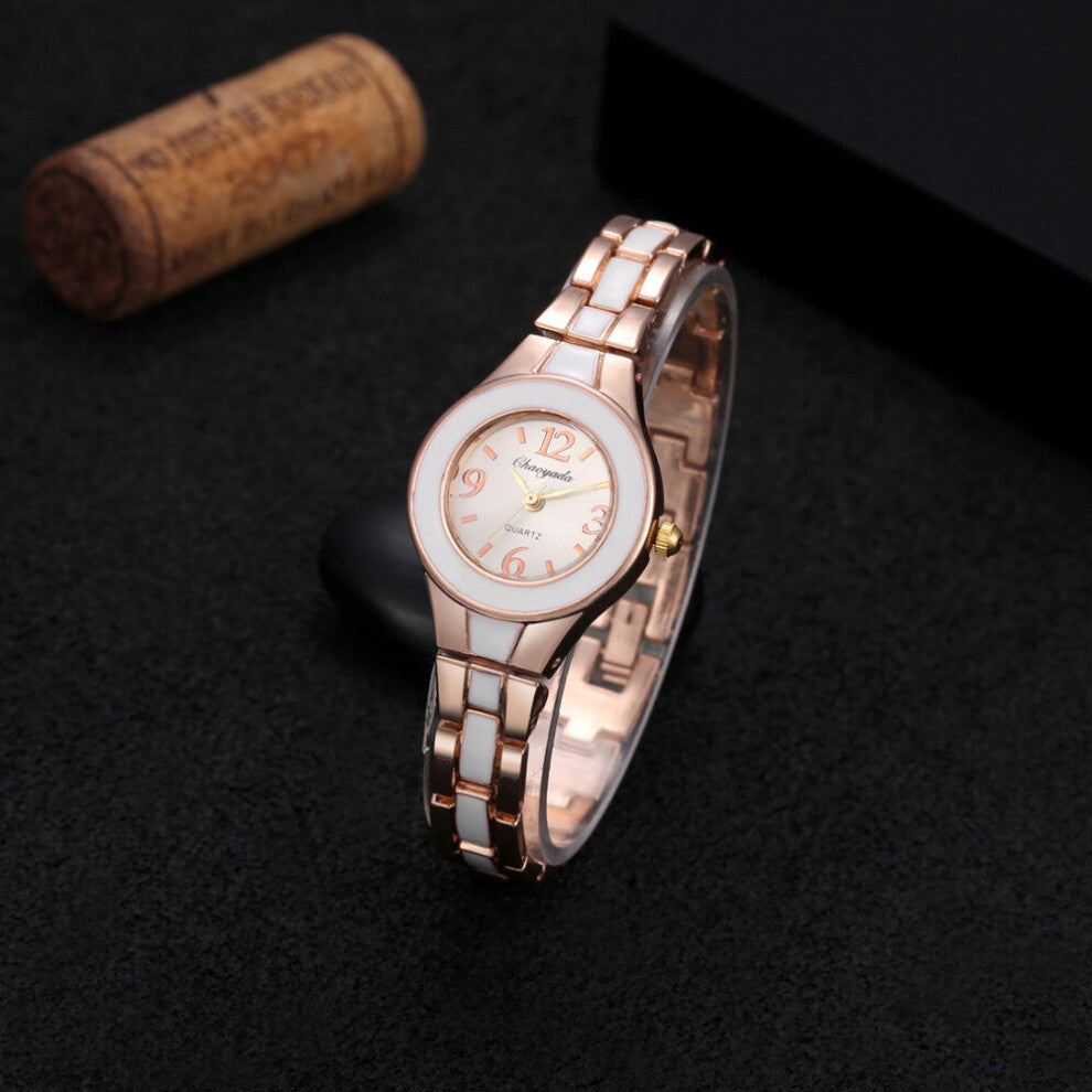 Chaoyada Classics Double Watch Rose Bracelet Watches Set Couple and Casual Wristwatch