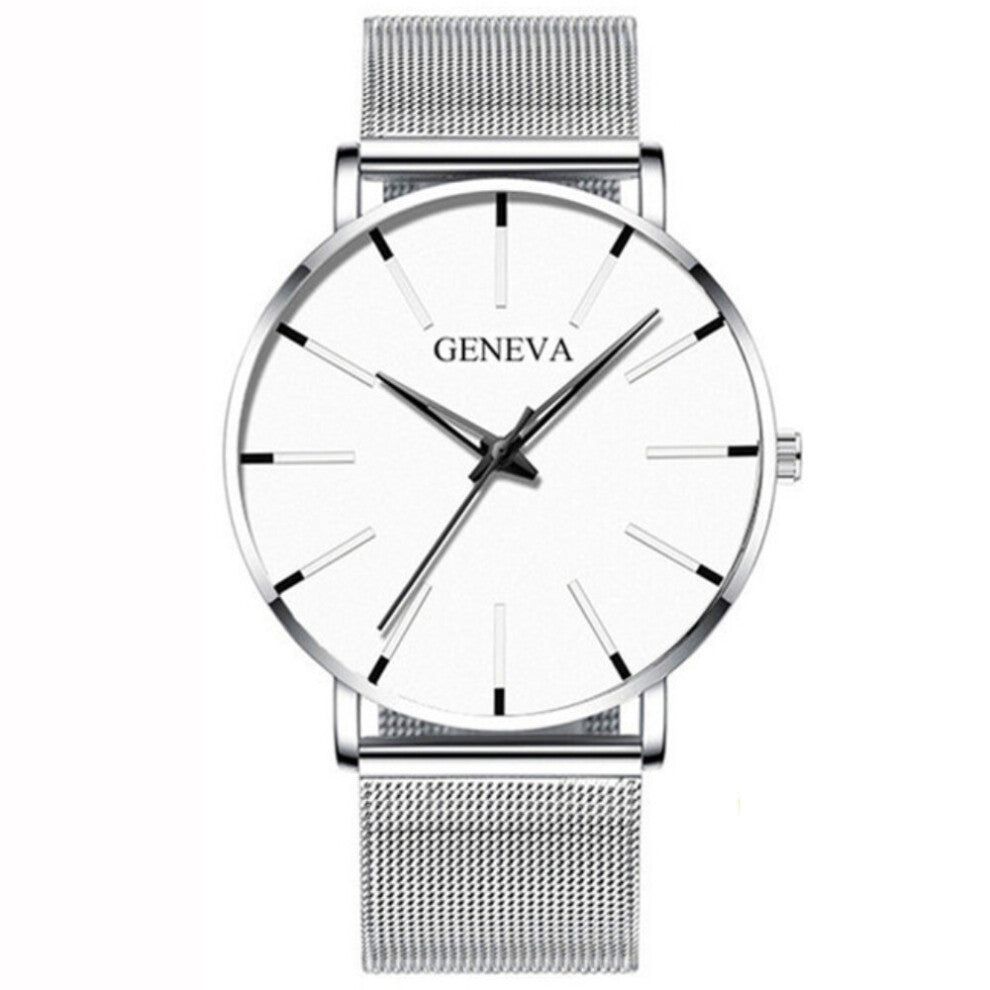 Couples Minimalist Bracelet Watches Stainless Steel Mesh Belt Quartz Watch Business Clock Relogio Masculino