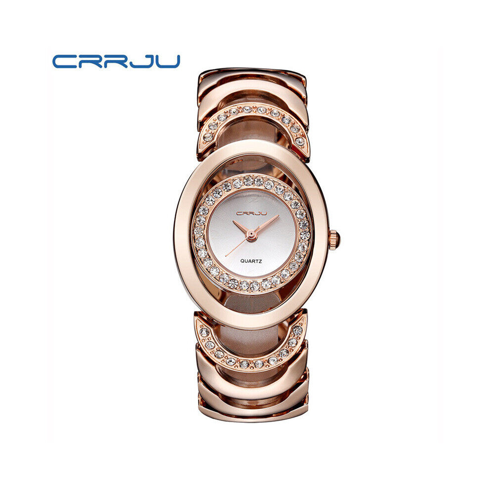 Women Watch Top Silver Rose Bracelet Watches Rhinestone Ladies Watch Women Relogio Feminino