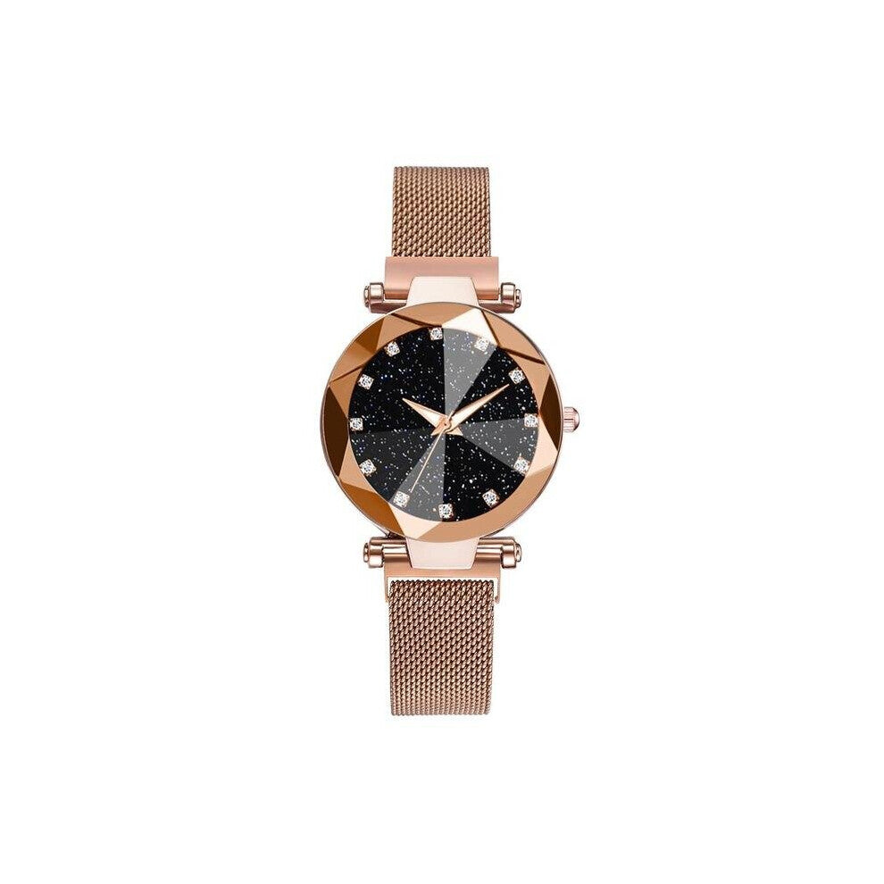 Women Watch Stainless Steel Mesh Bracelet Watches for Women Crystal Analog Quartz Dress Wristwatches