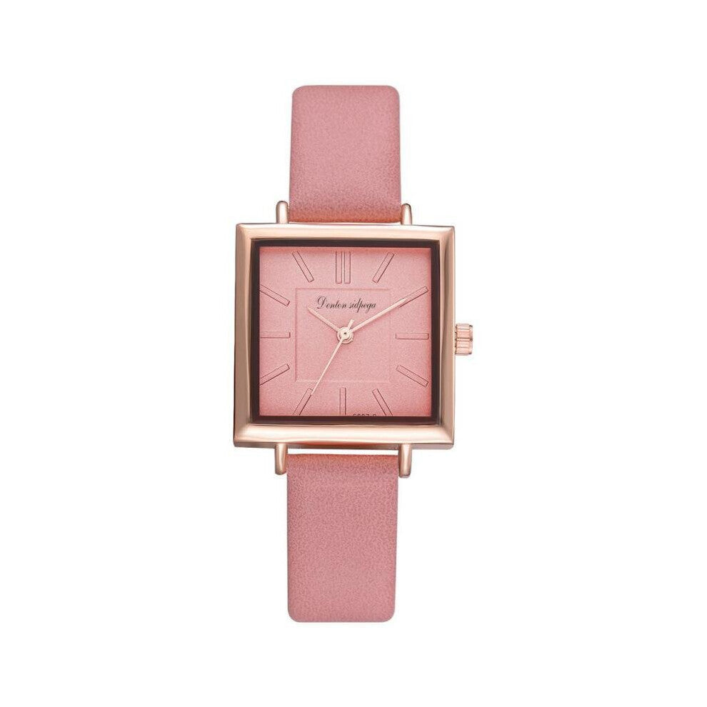 Casual Women Square Women Bracelet Watch Contracted Leather Crystal Wrist Watches Women Dress for Gift Ladies Quartz Clock