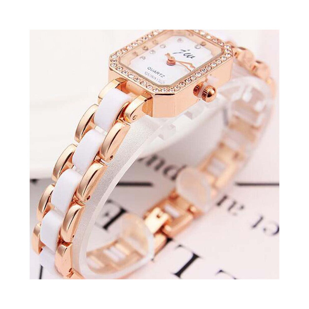 Bracelet Watches Women Rose Stainless Steel Wristwatches Ladies Dress Casual Quartz Clock Montre Femme