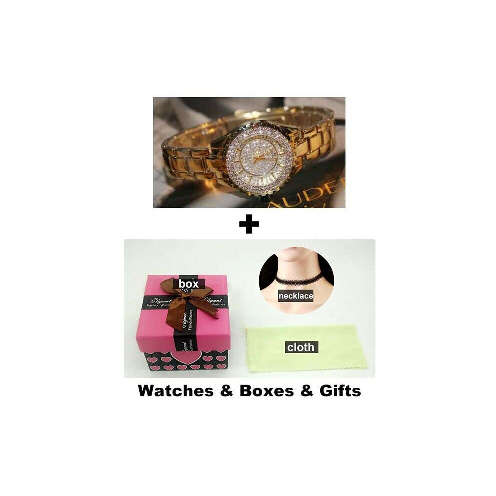 BS Women Bracelet Watches Lady Rhinestone Wristwatch Ladies Crystal Dress Quartz Watch Clock Montre Femme