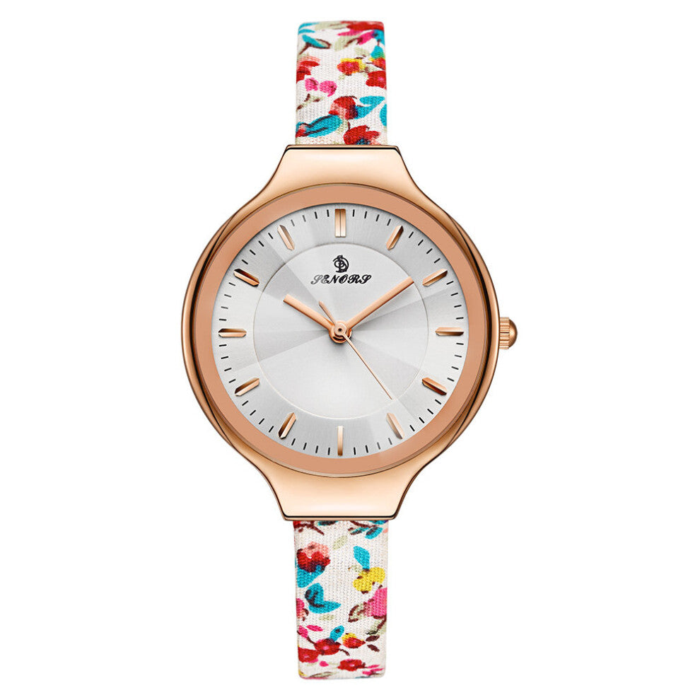 SN070 Waterproof Rose Watch Women Bracelet Watches Ladies Casual Quartz Watches leather Clock Montre Femme Relogio
