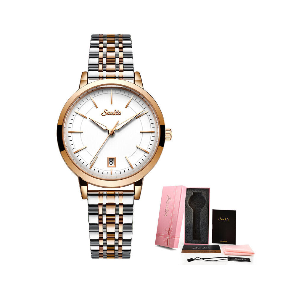Womens Watch Top Casual Watch Ladies Waterproof Quartz Wristwatch Send Bracelet Watch Women