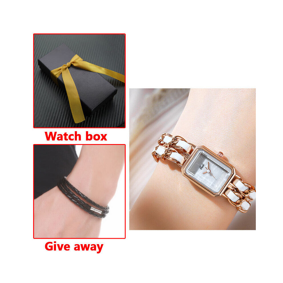 Vintage Ladies Bracelet Watch Rectangular Dial Waterproof Quartz Watches for Business Gift Relogio