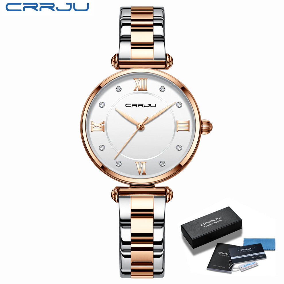 Women's Watch Women Crystal Wristwatch Waterproof Quartz Ladies Stainless Bracelet Watches relogio feminino