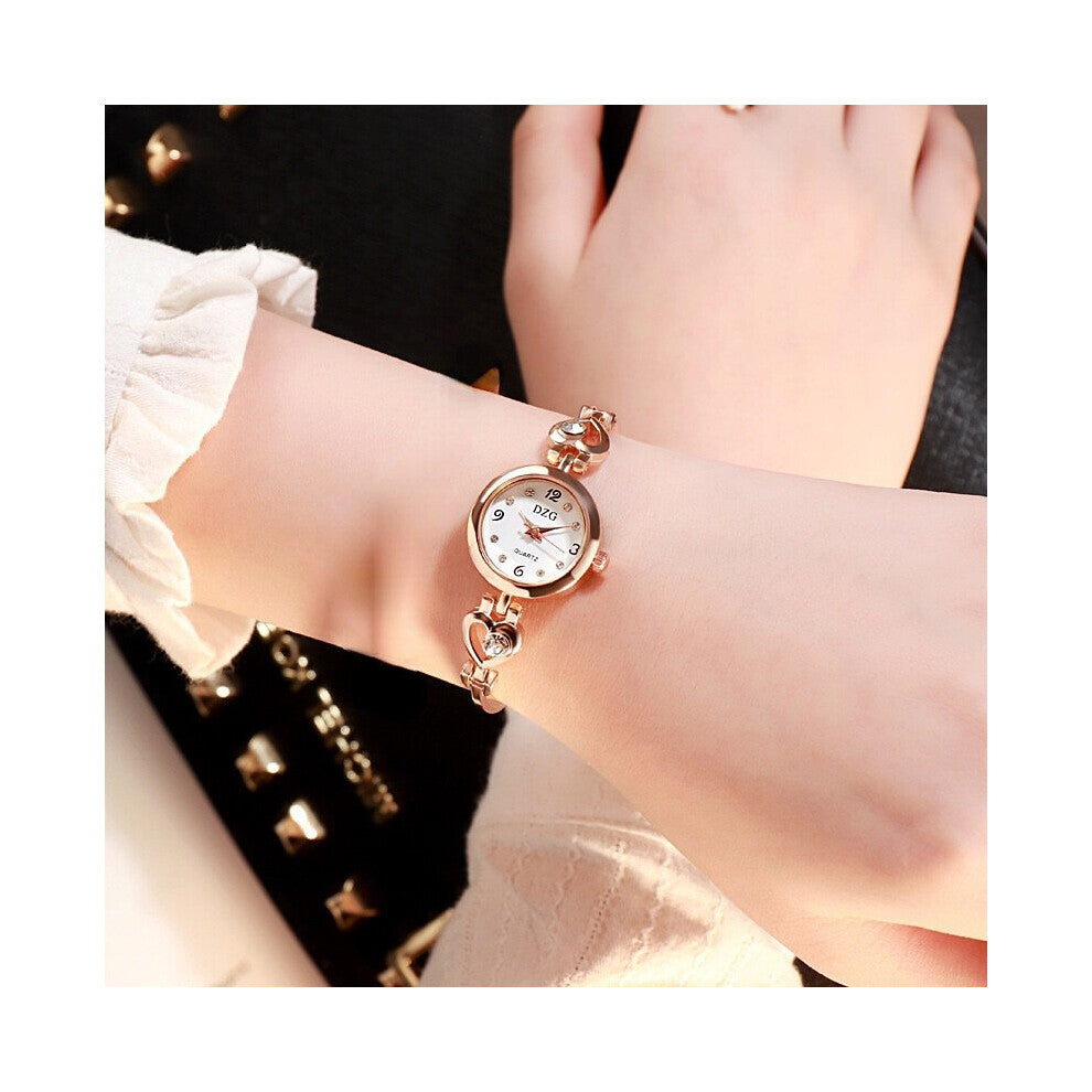 Women Heart Bracelet Watch Rose Quartz Watch Wristwatch Women Dress Casual Bracelet Watches Gift Accessories
