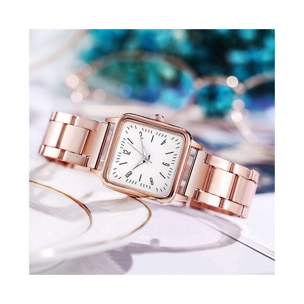 Square Watches Women Quartz Bracelet Watches Ladies Dress Wristwatch Rose Clock Relogios