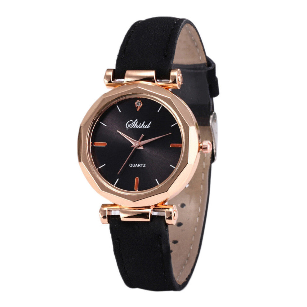Women Leather Casual Watch Analog Quartz Crystal Wristwatch Bracelet Watch Gift ???? ???????