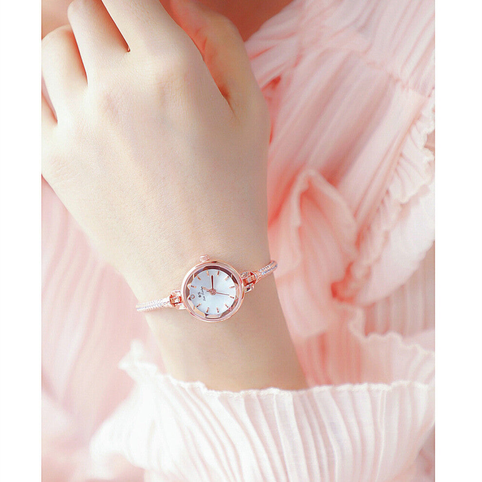 BS Women Bracelet Watch Ladies Casual Ultra-Thin Quartz Dress Wrist Watches Diamond Waterproof Clocks
