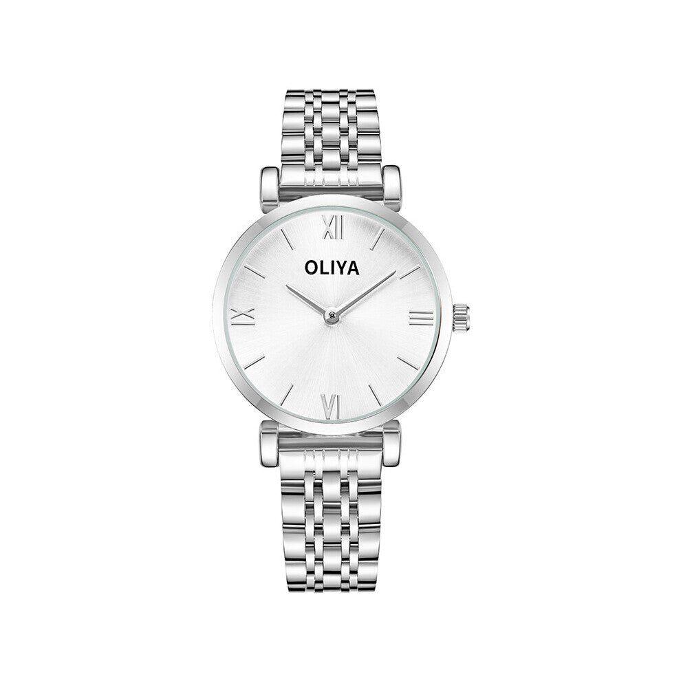 Oliya Top Bracelet Watches Women Stainless Steel Mesh Belt Quartz Watch Clock Ladies Wrist Zegarek Damski