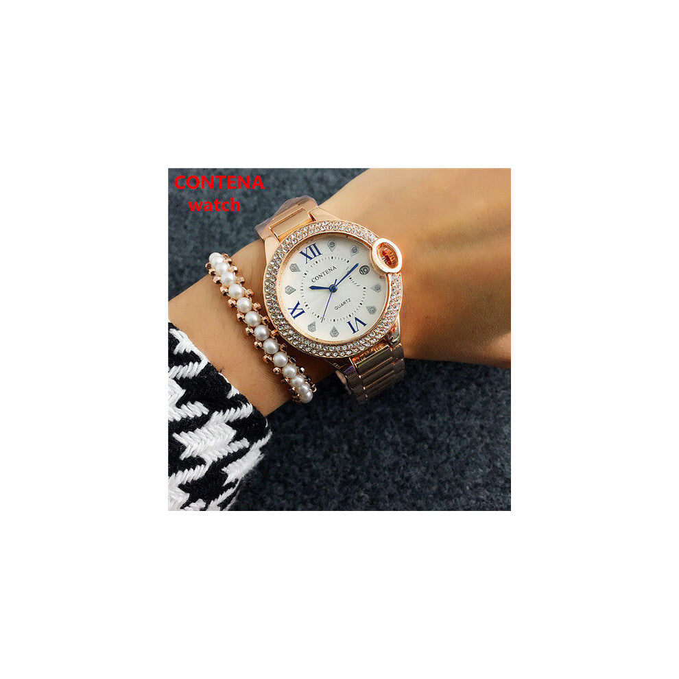 Top CONTENA Watch Women Watches Silver Bracelet Watch Diamonds Ladies Watch saat montre femme relogio feminino