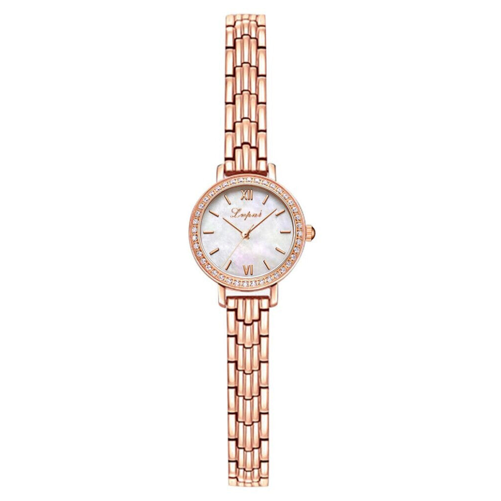 Bestselling Stainless Steel Women Rose Watch women Quartz Diamond Wristwatch Female Bracelet Watches