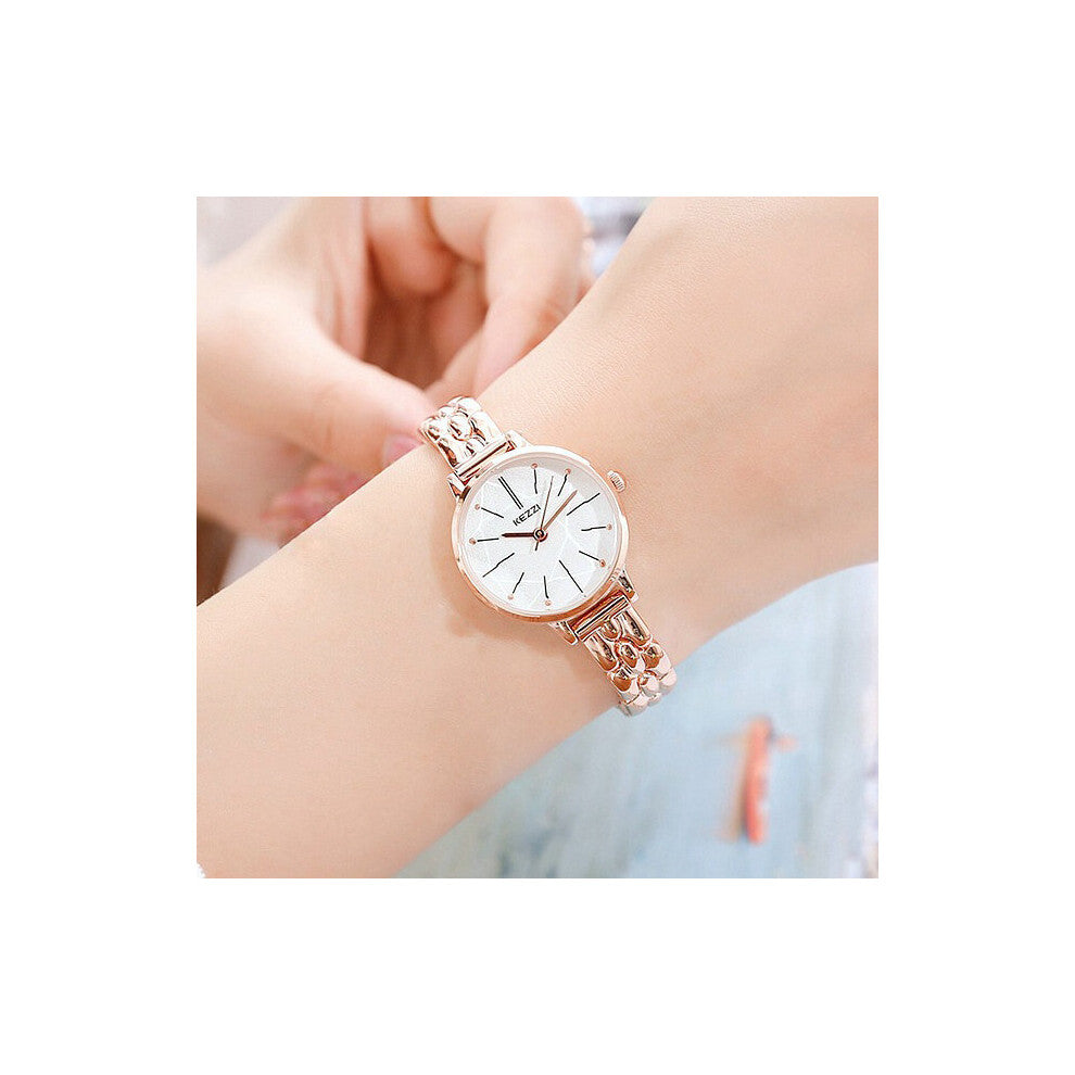 Women Stainless Steel Bracelet Watches Ladies Cutting Surface Mirror Small Dail Quartz Watch 3 Colors