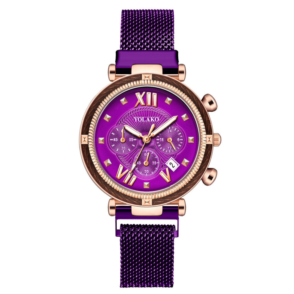 Women Bracelet Watches Top Ladies Quartz Magnet Clocks Calendar Watch Relogio Feminino Dress Wristwatches