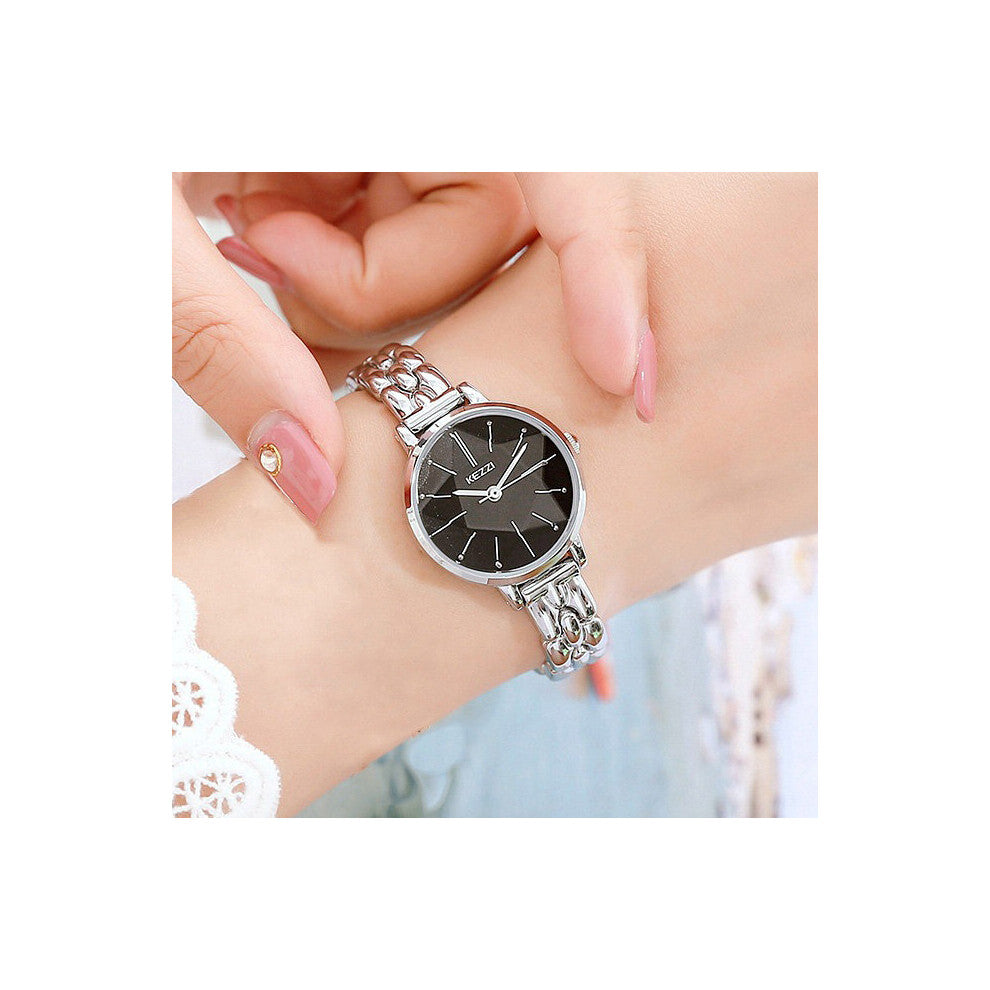 7522 KEZZI Women Stainless Steel Bracelet Watches Ladies Cutting Surface Mirror Small Dail Quartz Watch 3 Colors