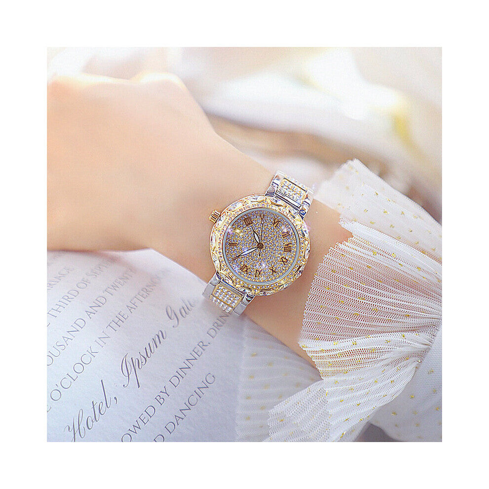 BS Women Watches Rhinestone Bracelet Watch Singapore Quartz Movement Waterproof Ladies Watch Dress Relogio Feminino