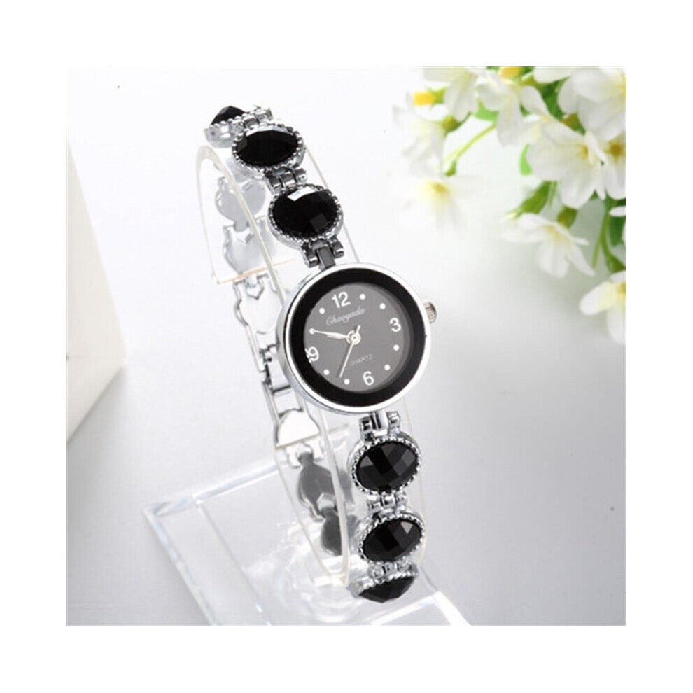 Women Watches Stylish Silver Round Dial Analog Quartz Bracelet Watches Ceasuri Reloj montre femme
