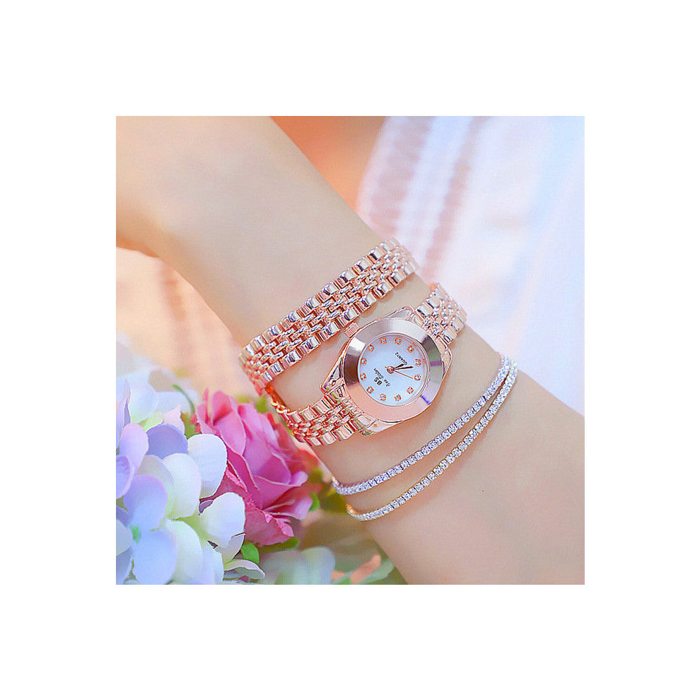 BS Women Bracelet Watches Ladies Rhinestone Business Dress Elegance Quartz Wristwatch Watch For Women Gift Clocks