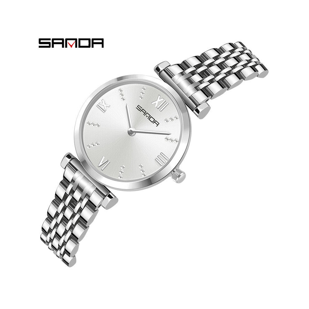 SANDA Top Women's Bracelet Watches Ladies Watch Relogio Feminino Stainless Steel women Wristwatch