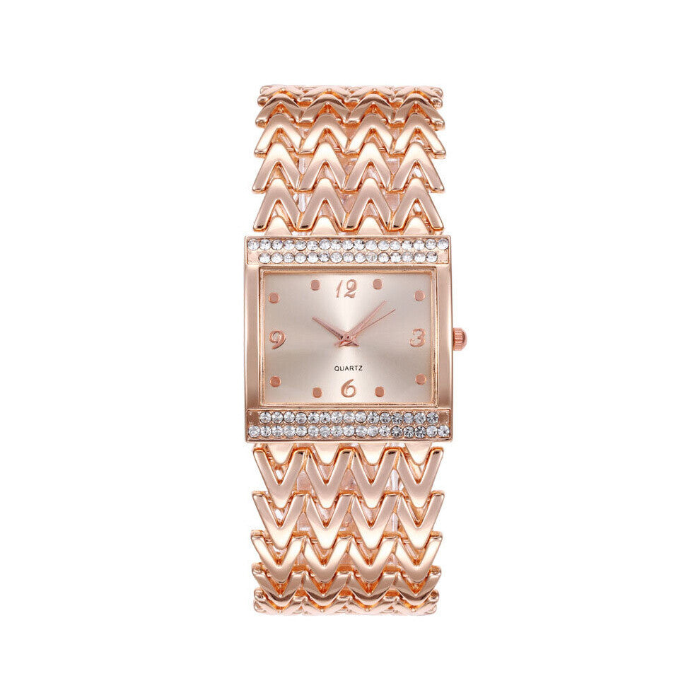 Hollow diamond square ladies bracelet watch casual quartz bracelet watch