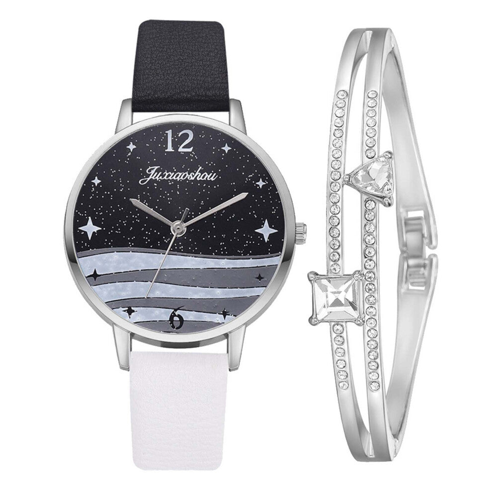 Milky Way Bracelet Watch Set Shining Rhinestone Alloy Bracelet Accessories Temperament Dating Quartz Clock Rel?gio