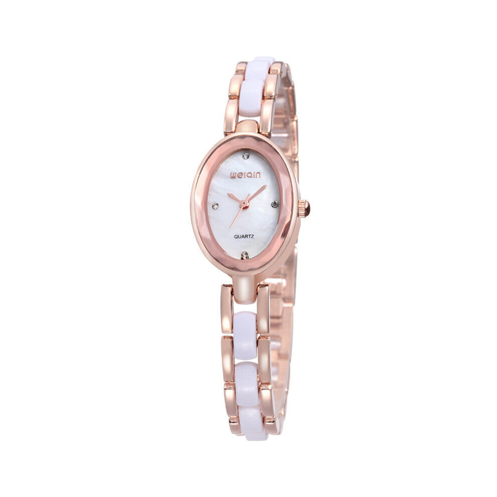 Women Bracelet Watch Diamond Oval Dial Metal Bangle Band Watches Female Niche Wristwatch Rose Reloj