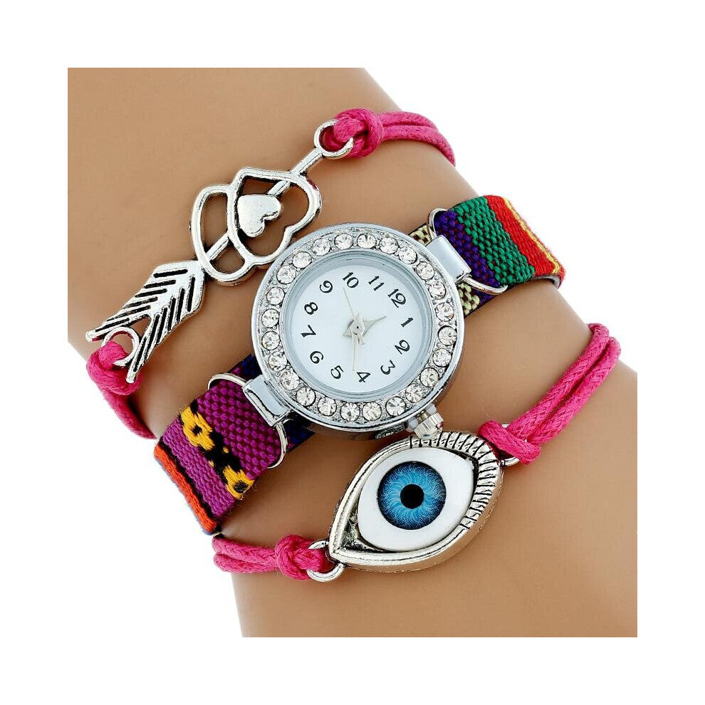 Watch Women Casual Crystal Eyes Jewelry Conch Quartz Wristwatch Ladies Vintage Bracelet Watch
