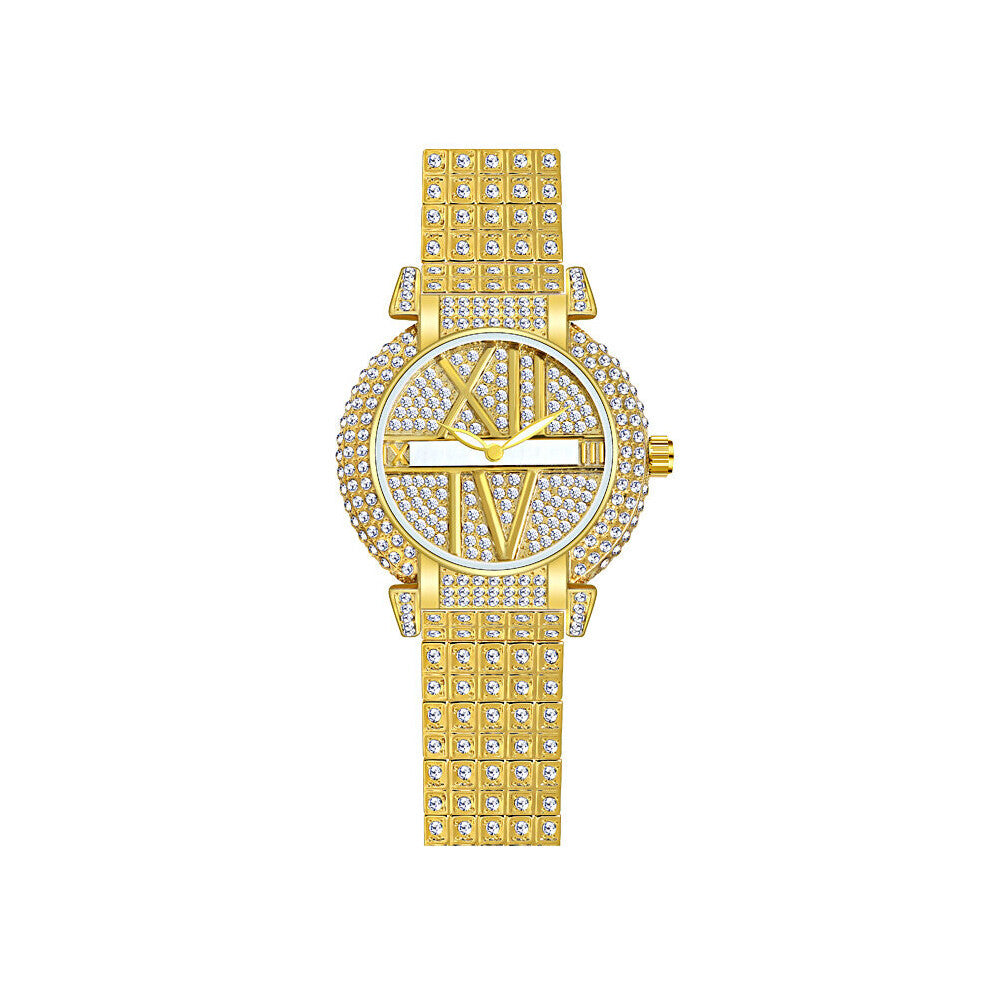 Women Bracelet Watches Creative Silver Stainless Steel Watches For Women Rhinestones