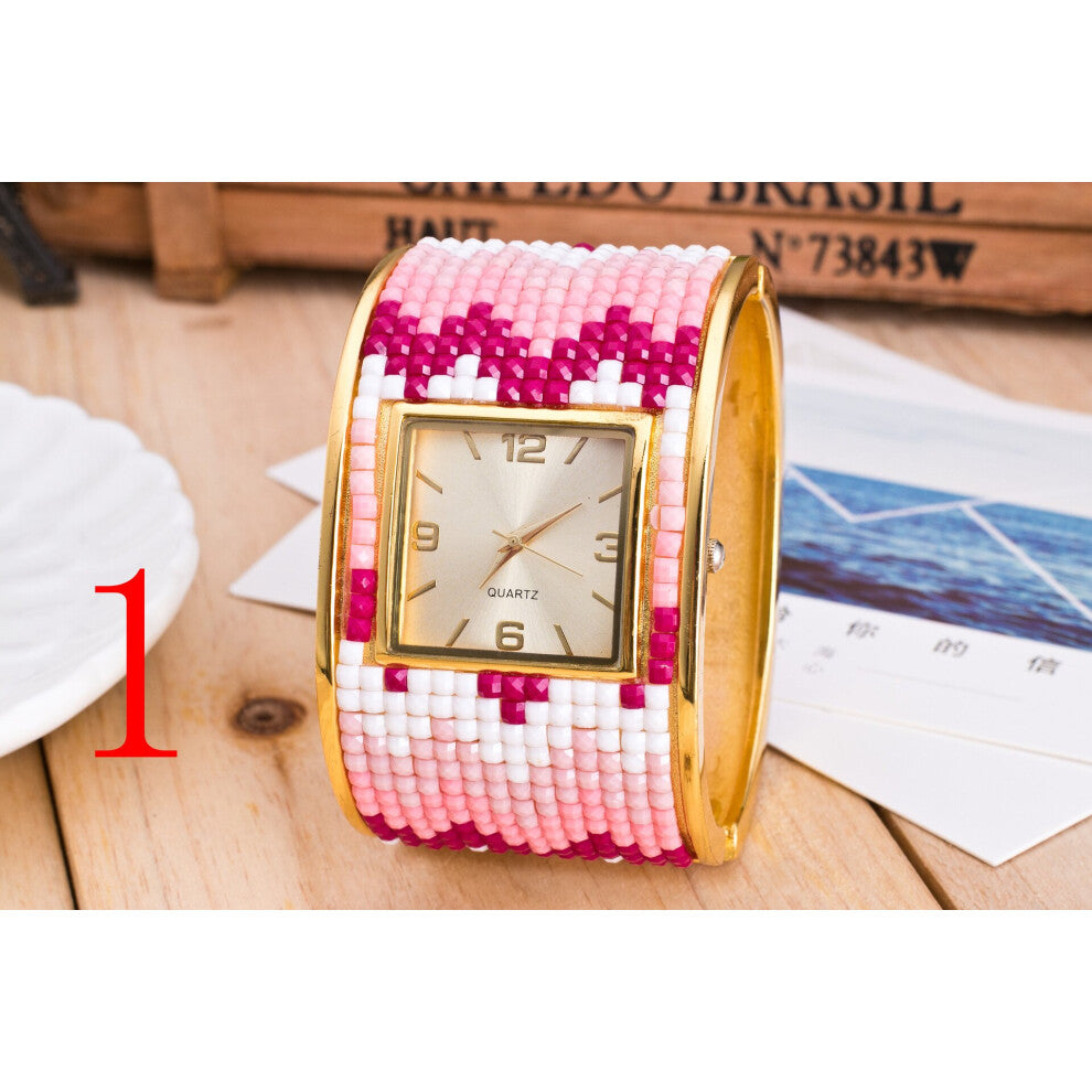 Top Golden Women's Quartz Bracelet Watch Dress Watches Ladies Quartz Wristwatches Relogio Feminino