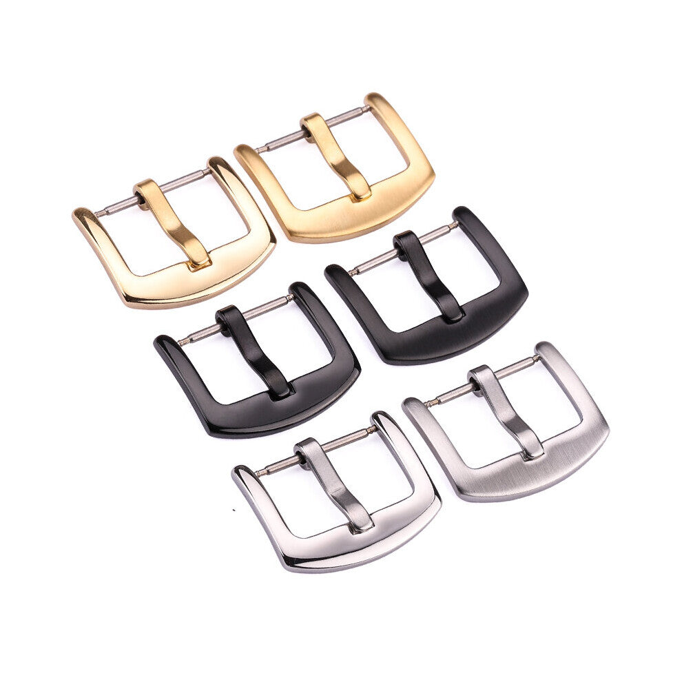 Metal Watch Band Buckle 16 18 20 22 24mm Men Watchband Strap Silver Stainless Steel Clasp Accessories