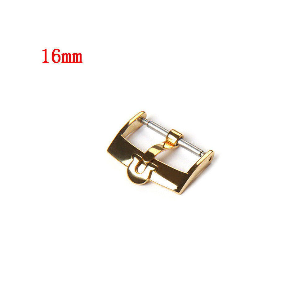 Middle Brushed Stainless Steel Watch Pin Buckle 16mm 18mm 20mm Silver Leather Watch Band Strap Clasp Accessories