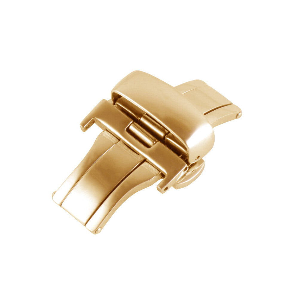 Stainless Steel Watch Clasp 12mm 14mm 16mm 18mm 20mm 22mm Double Press Butterfly Buckle Watch Accessories Silver Rose