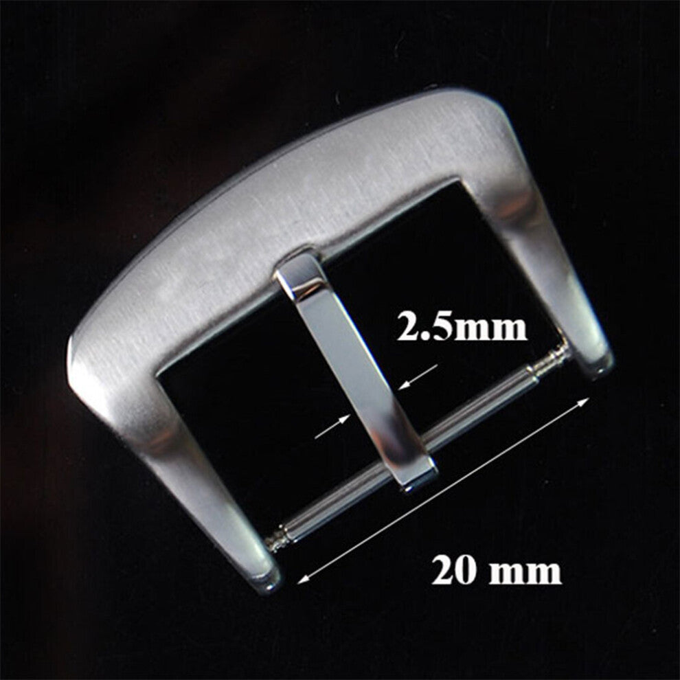 20mm Metal Watch Band Buckle Silver Stainless Steel Strap Clasp Pin Buckles Watchband Watch Repair Accessories