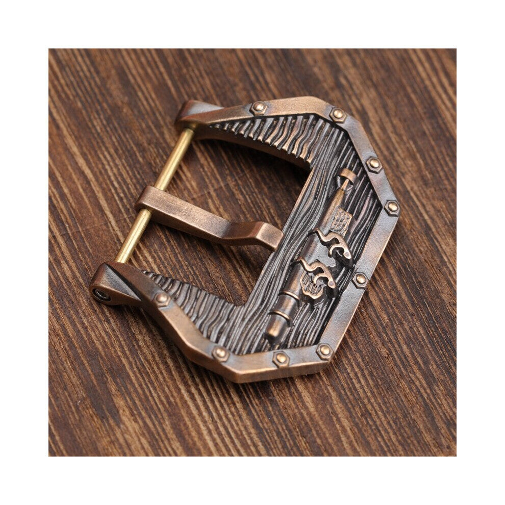 Submarine Bronze Buckle, 22 24 26MM Suitable Bronze Leather Strap Buckle, Embossed Bronze Watch Accessories