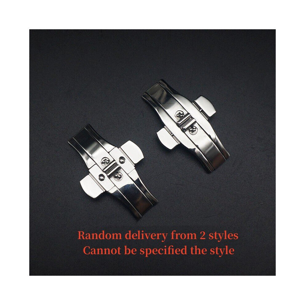 Double Press Butterfly Clasp Stainless Steel Buckle Folding Clasp Tungsten Steel Ceramic Buckle Watch Accessories for Men Women