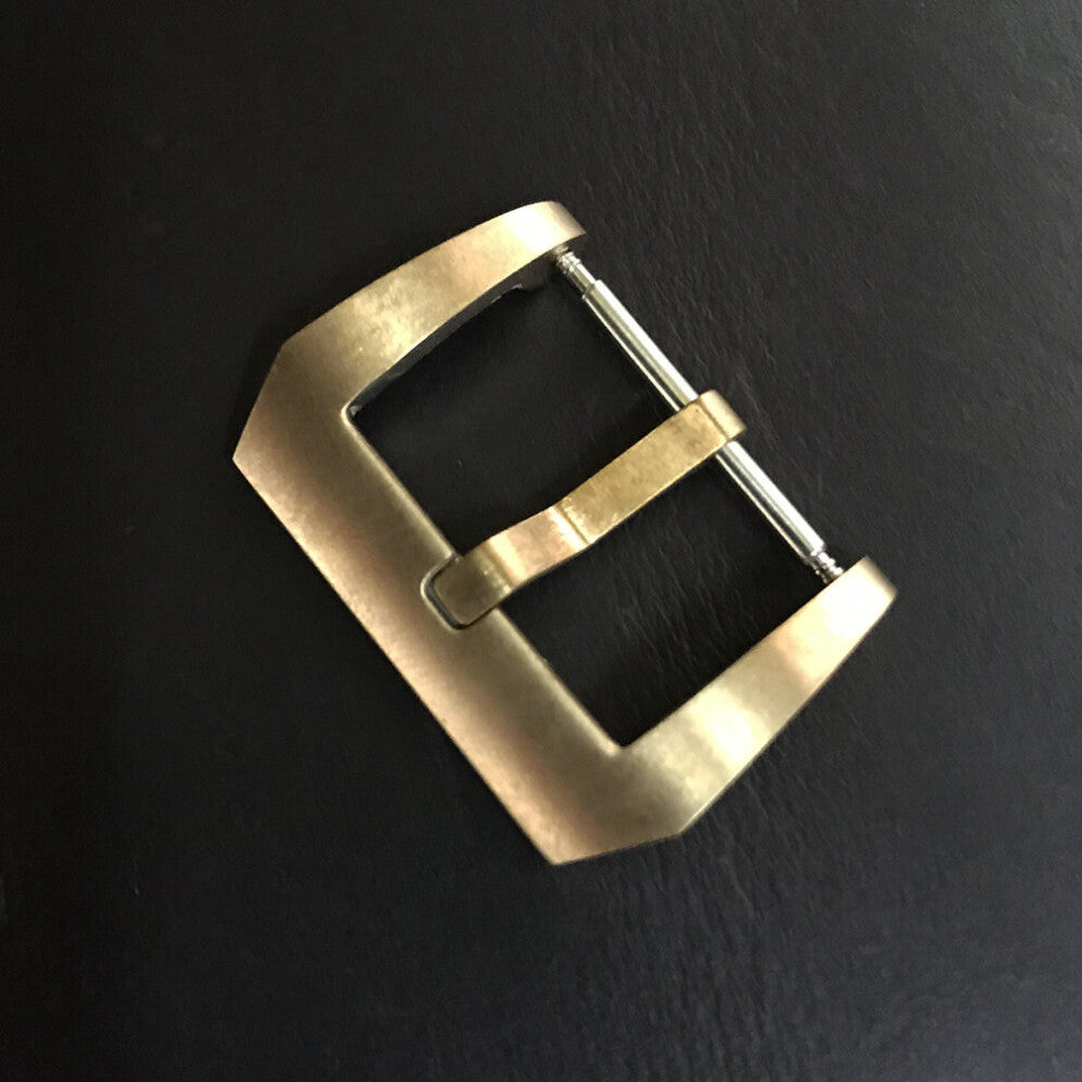 Hruodland 20mm 22mm CUSN8 Bronze Buckle Suitable Leather Strap Buckle, Bronze Watch Accessories