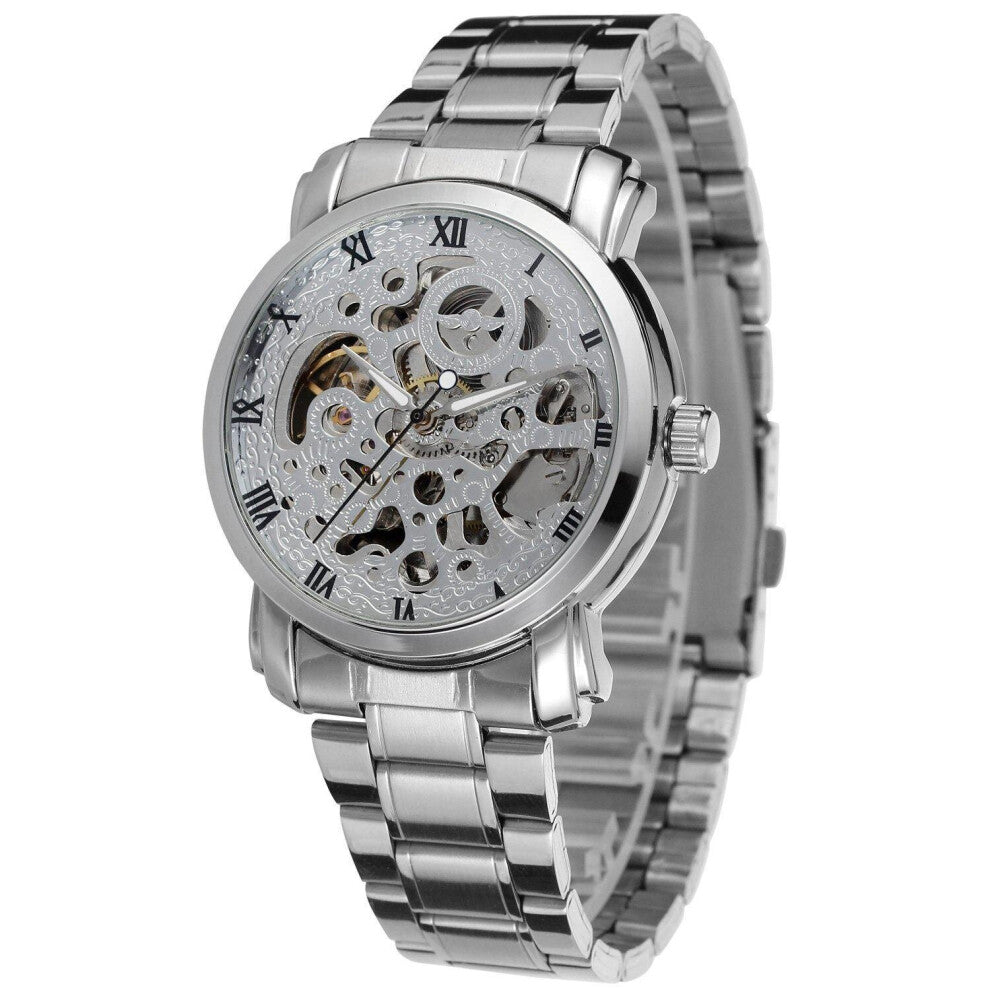 Full T-Winner Watches Men's Hollow Out Man Business Mechanical relogio masculino