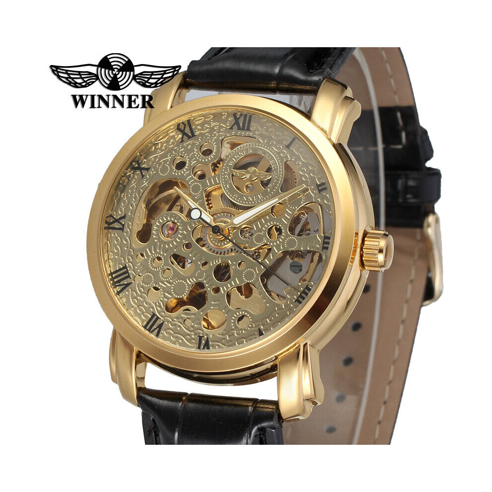 T-winner Men's Casual Round Automatic Mechanical Watch Hollow belt Mechanical watch Men's Watch