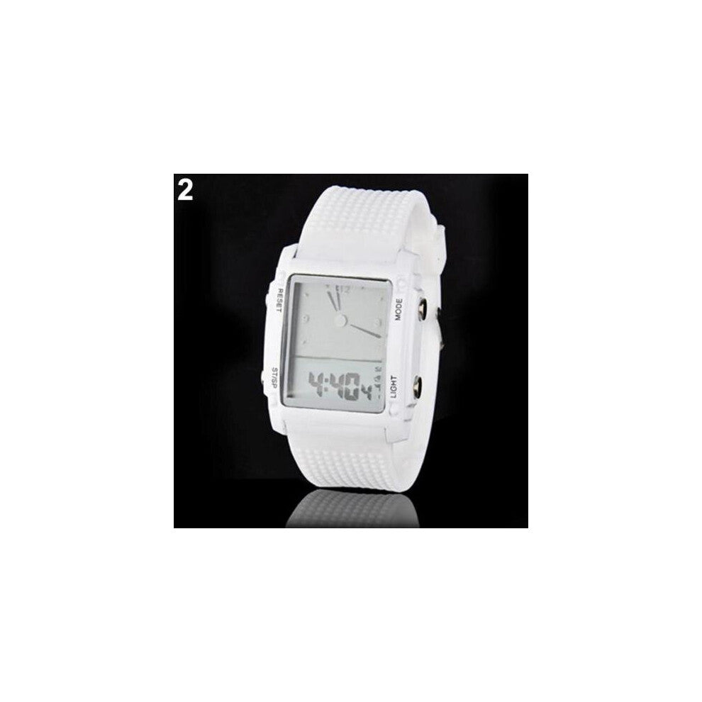 Women Men Digital LED Chronograph Quartz Sport Wrist Watch Casual