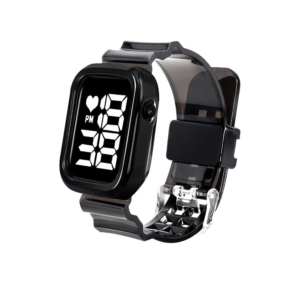 Led Digital Watch Transparent Wristband Men Watch Ultra Light Women Bracelet Clock Sports Men Electronic Watches