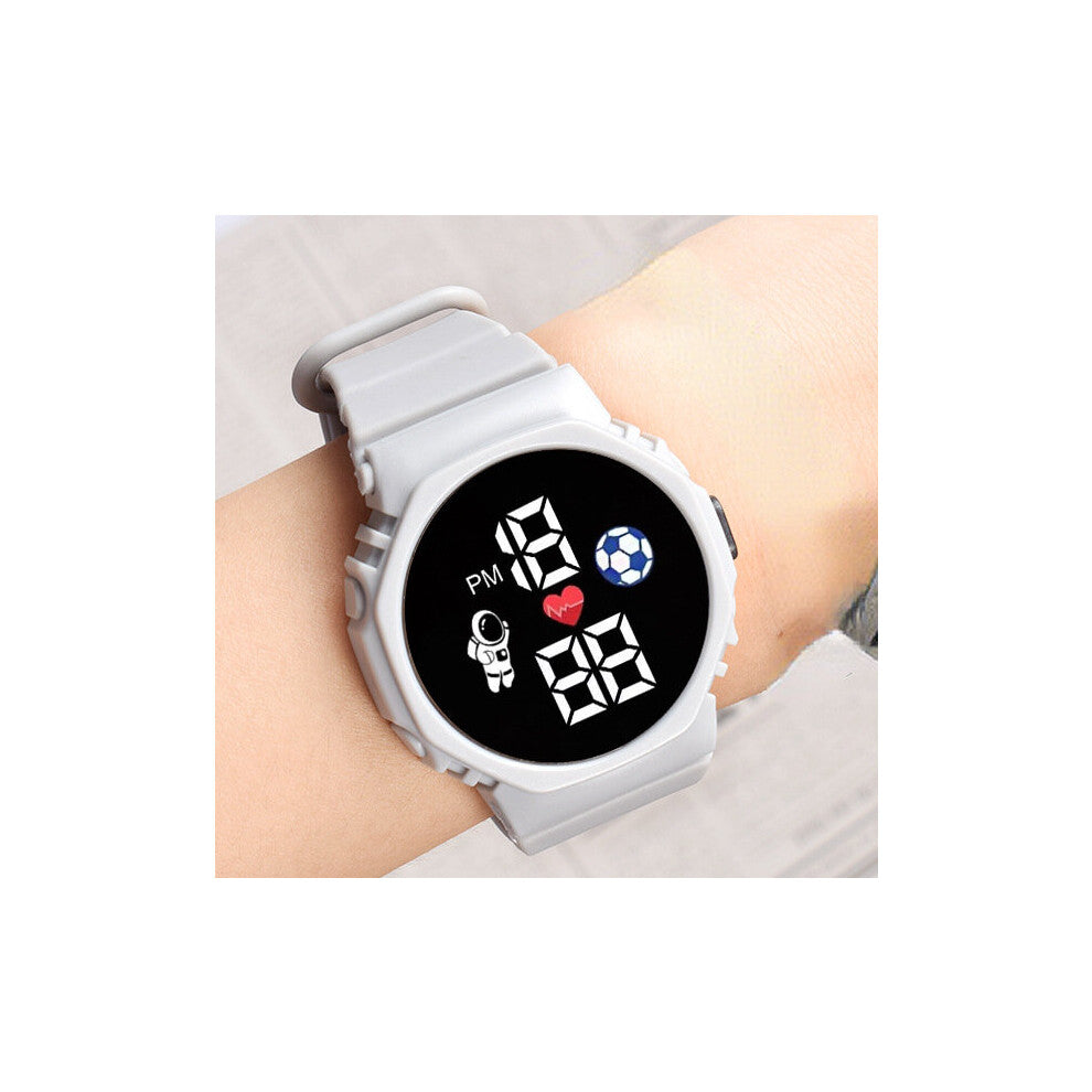 LED Sport Watch Spaceman Love Heart Decorate Electronic Watch for Women Men Student Digital Wrist Watches