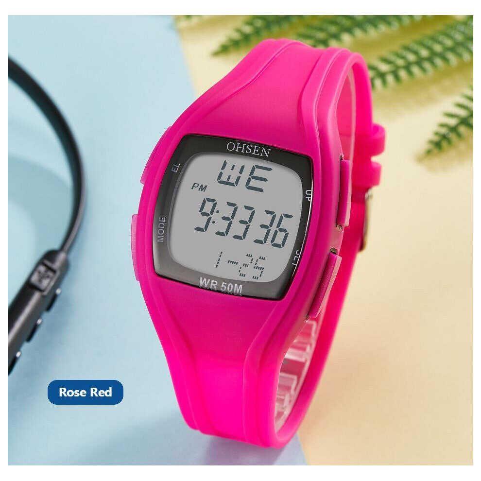 Women Digital Watches Purple Silicone Waterproof Sport Watches Lover Wristwatch For Men Girls Relogio Feminin