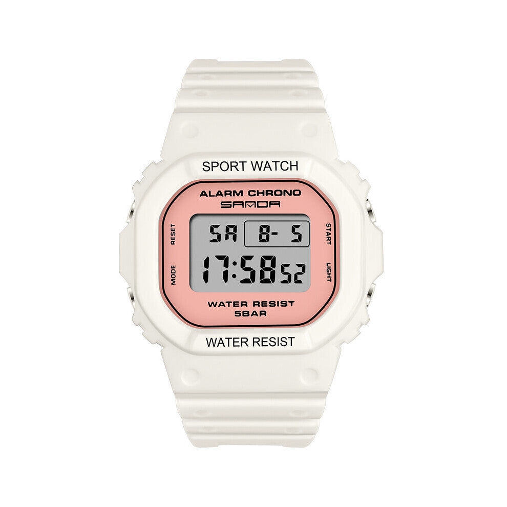 Womens Watches Outdoor Sports Watch Matcha Green Strap HD LED Digital Display Electronic Watch 50M Waterproof Reloj 293